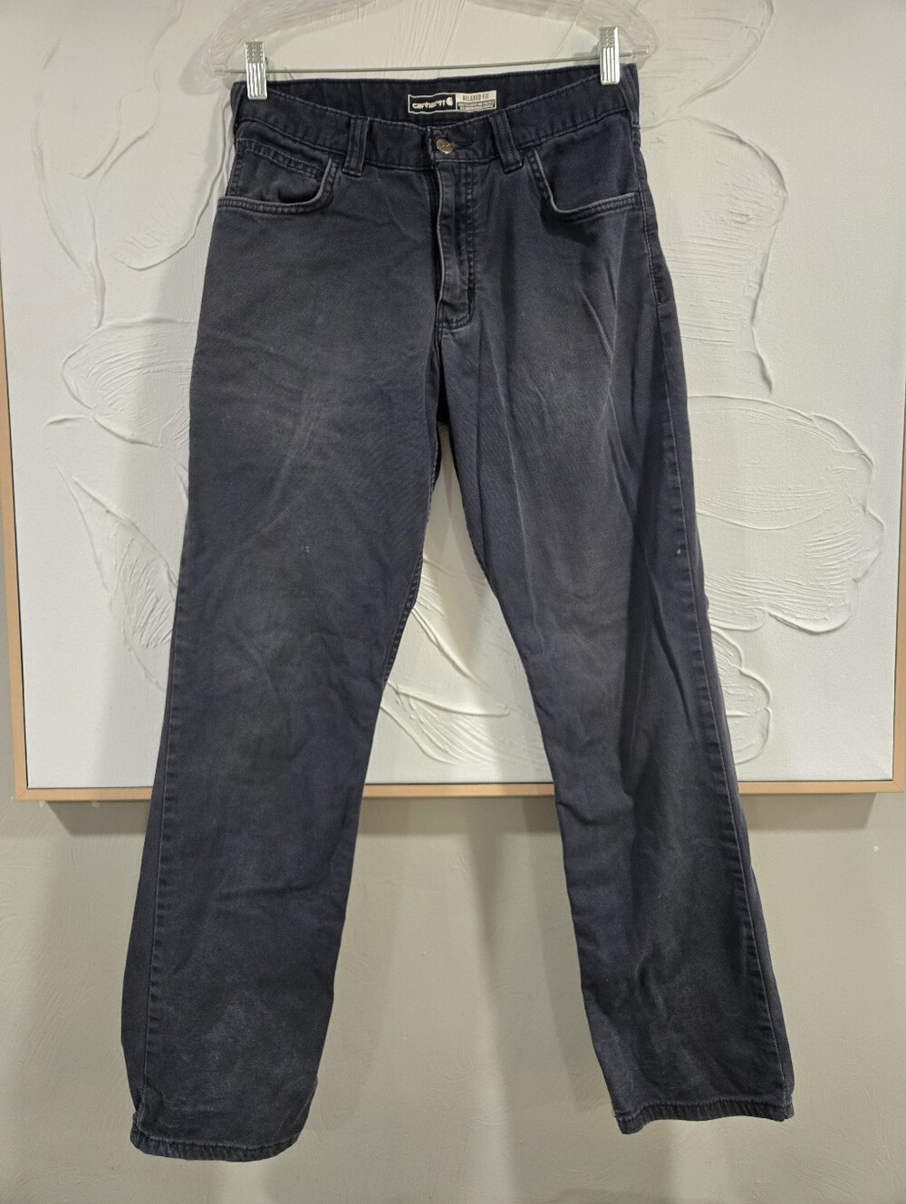 Carhartt• Men's Relaxed Fit Straight Jeans in Dark Blue. Sz 30x32